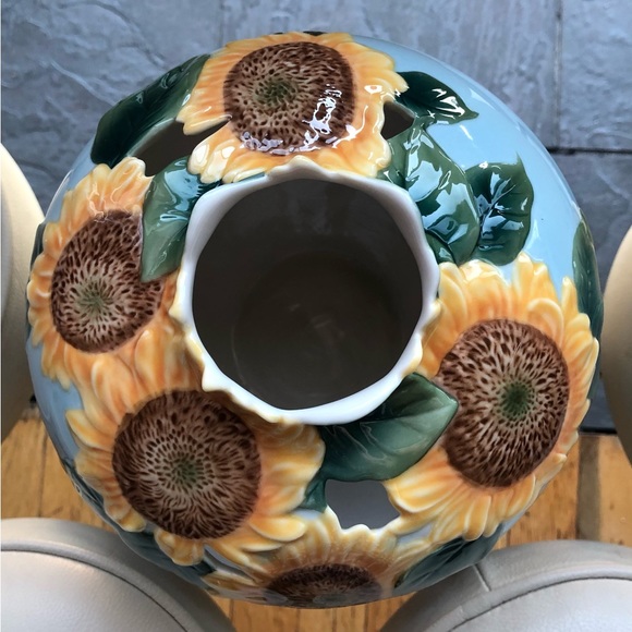 franz Art Van Gogh Sunflower Inspired Franz Fine Ceramic Vase